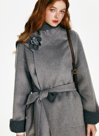 Loose Cape Style Reversible Wool Double-sided Coat BOH0093