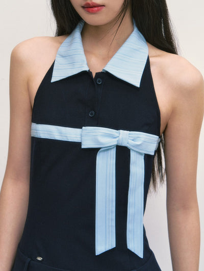 High-grade Sleeveless Bow Dress WEE0002