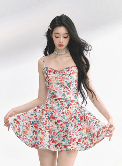 Slimming Lace Floral Dress DIA0487