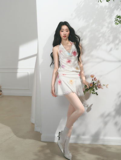 Flower Lace Pleated Dress/Long Skirt SAL0172