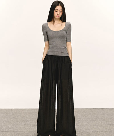 Wide-leg Drape Mopping Pants ANA0026
