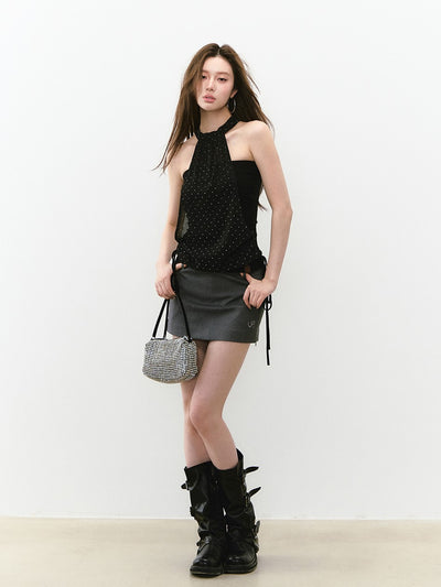 Halter Neck Glittering Top VIA0240