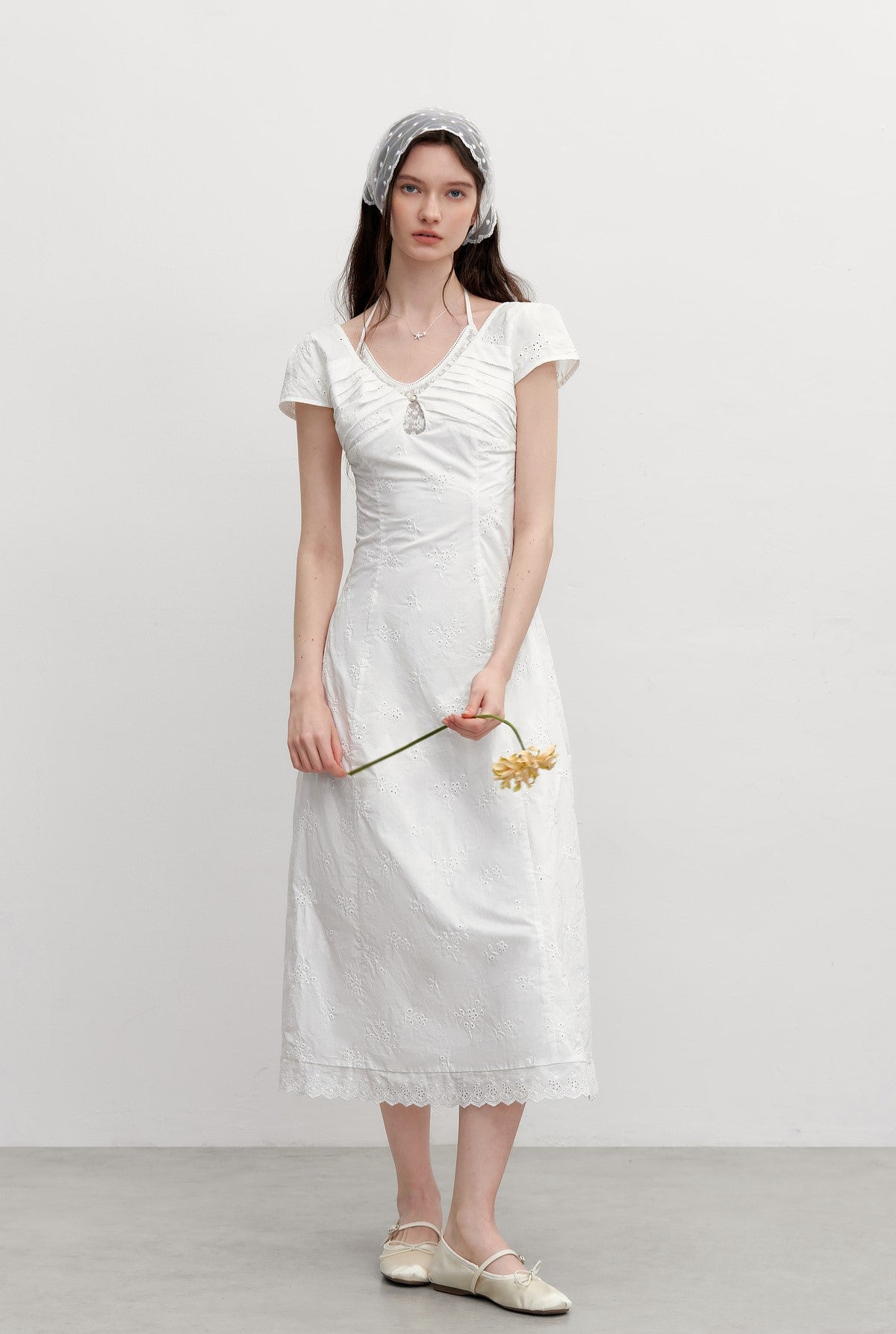 Lace Embroidered Long Dress AYF0103