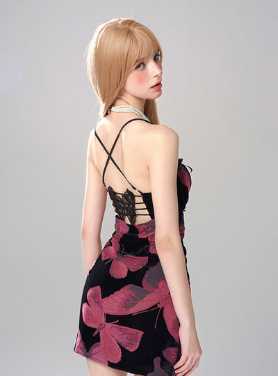 Backless Waist Slimming Suspender Dress DIA0139
