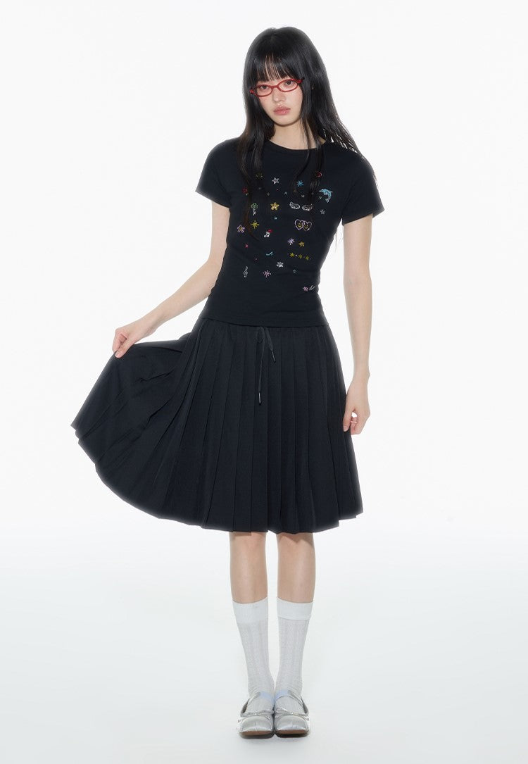 Cartoon Diamond Short-sleeved T-shirt ONT0015