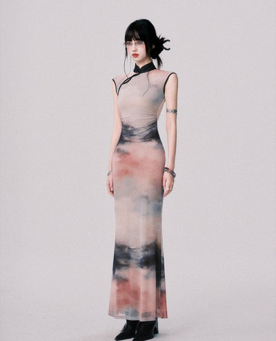 Ink Painting Chinese Long Dress LUL0148