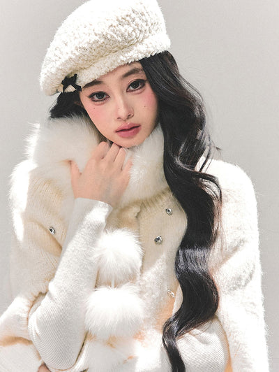 French-style Knitted Cape Cardigan DIA0689