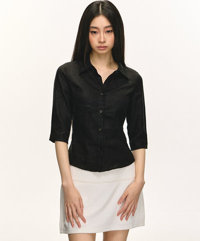 Linen Mid-sleeve Shirt ANA0052