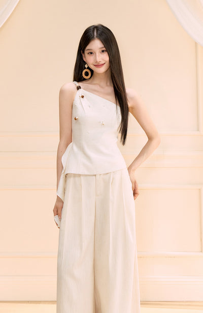 One-shoulder Asymmetric Top/Pants OSH0182