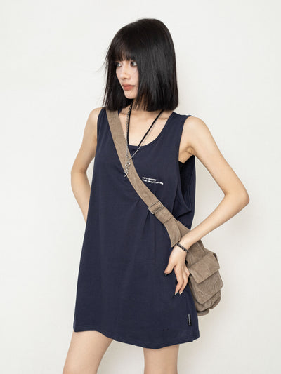 Simple Loose Casual Sleeveless Top ZER0218