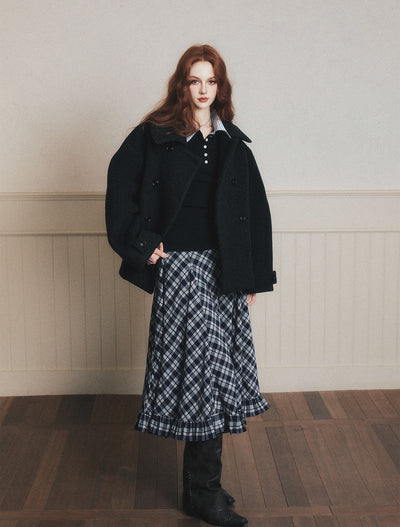 Contoured Double-Breasted Short Jacket LUL0182