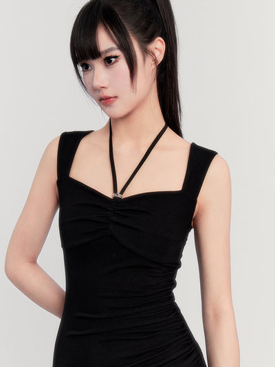 Square Neck Slimming Fishtail Dress VOC0390