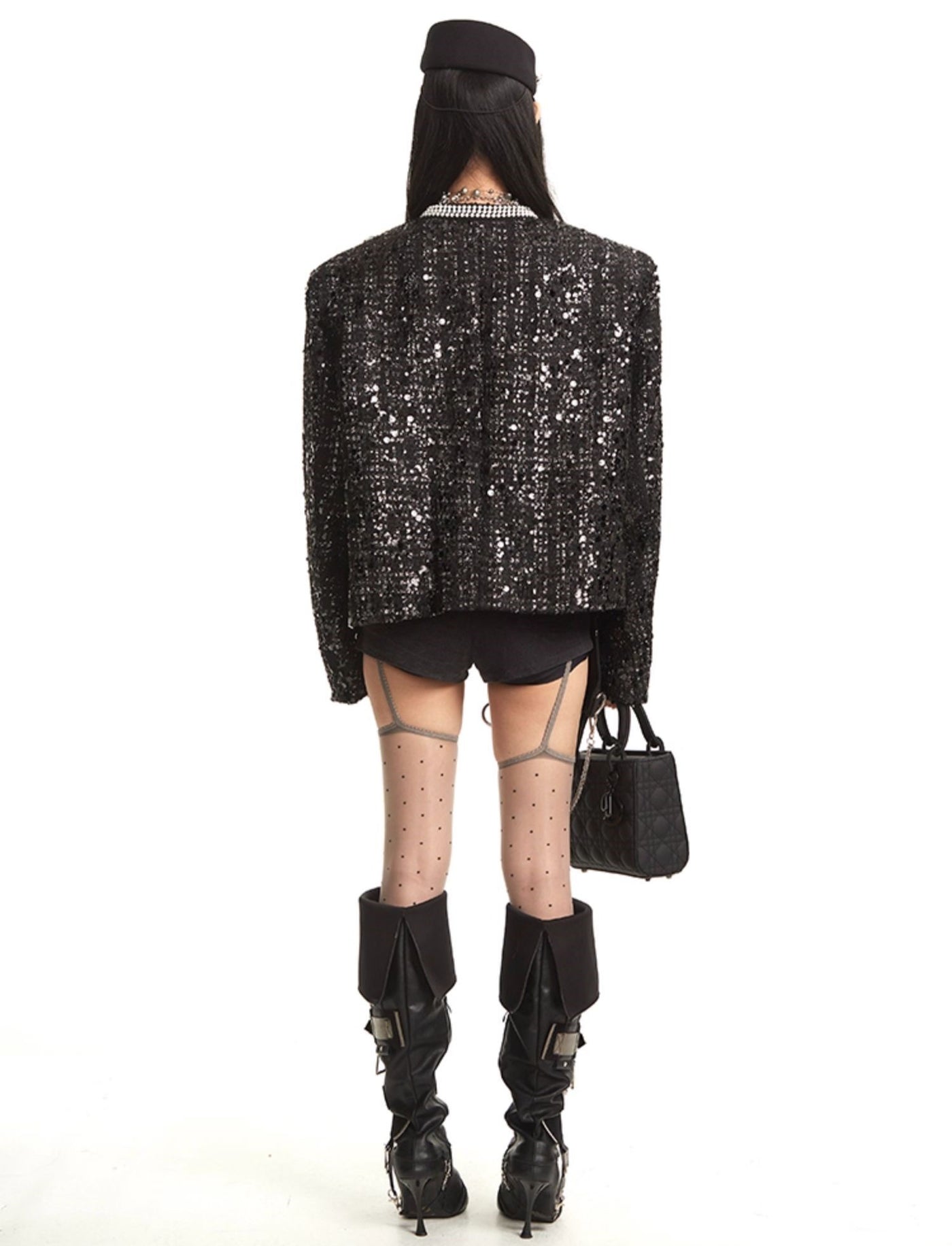 Black Luxury Style Long Sleeve Jacket UNC0272