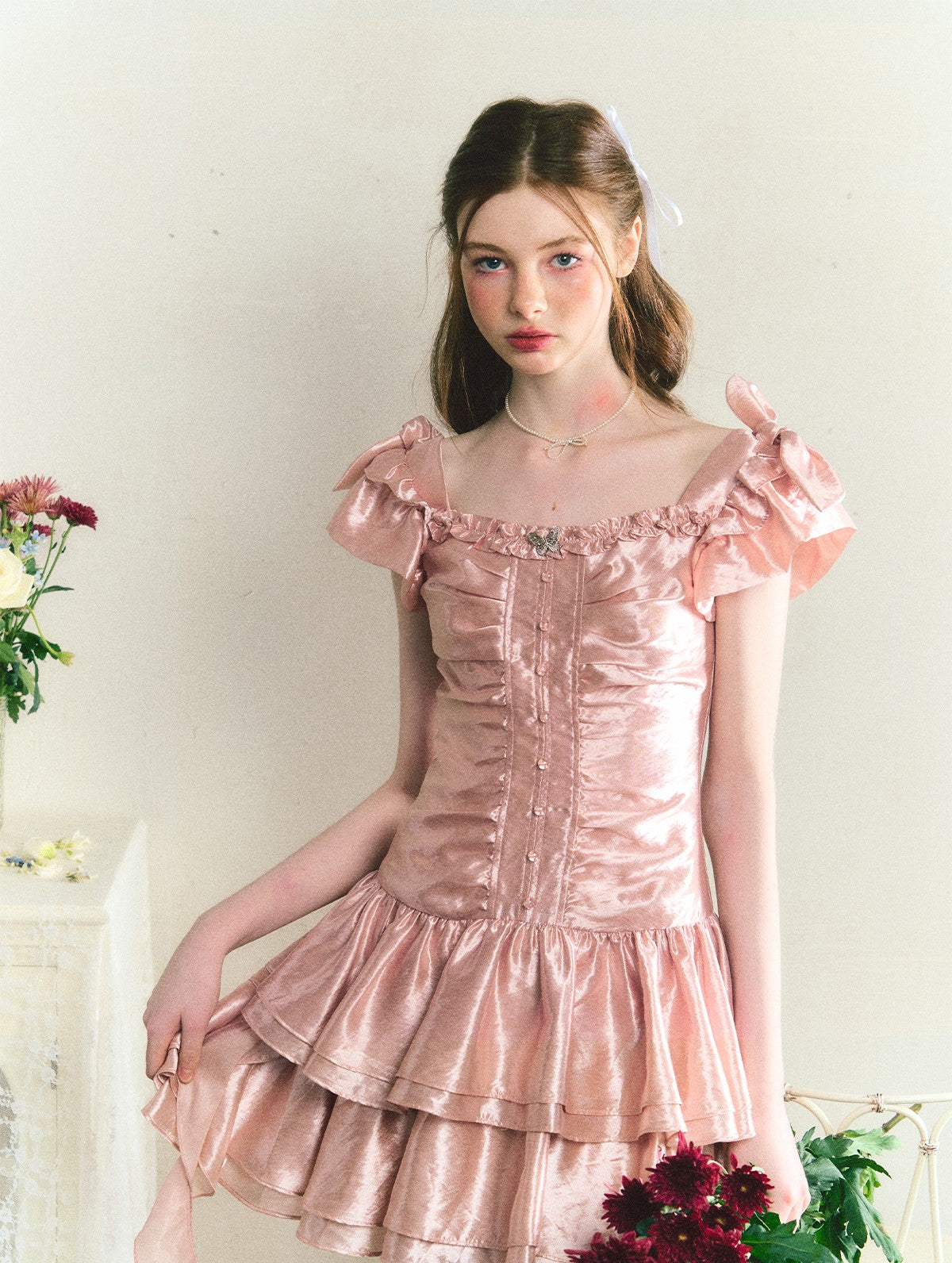 Cake Pleated Pink Tutu Dress SUN0073