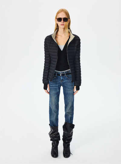 Quilted Lightweight Stand Collar Down Jacket CUR0264