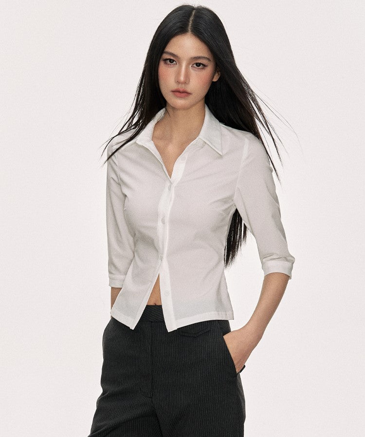 Mid-length Sleeve Temperament Shirt ANA0016
