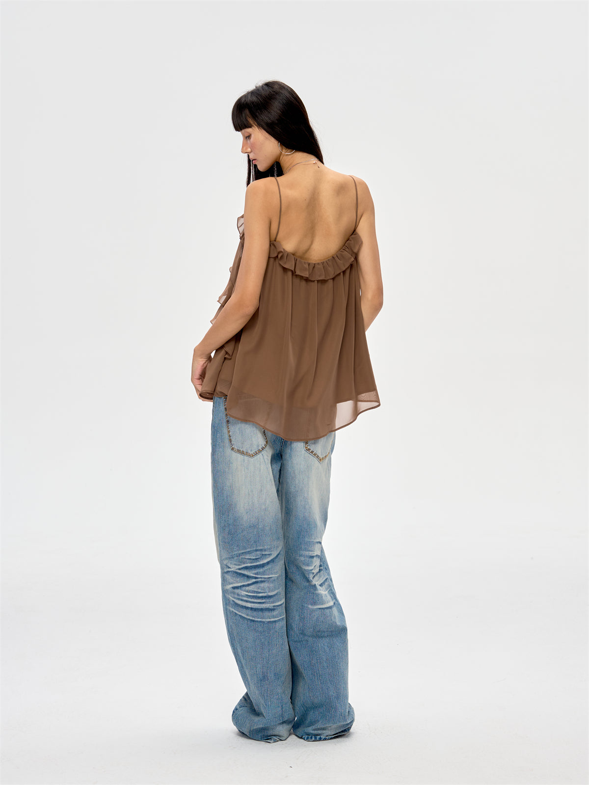 Pleated Ruffled Camisole CUR0209