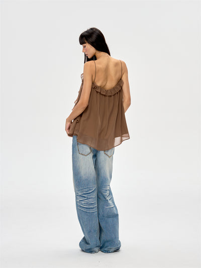 Pleated Ruffled Camisole CUR0209