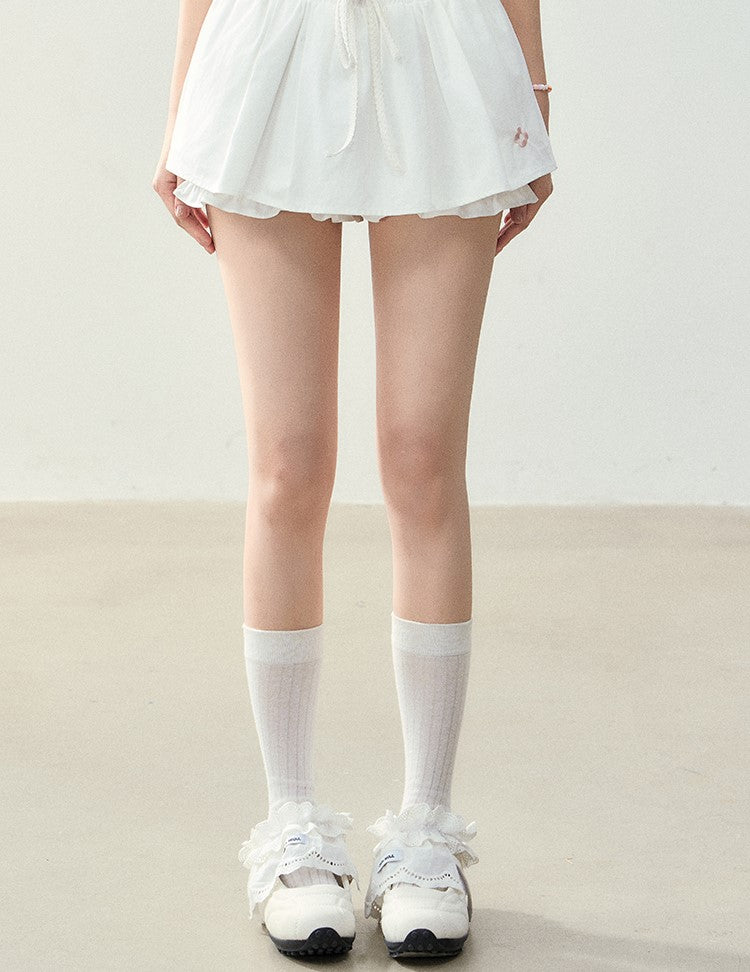 Pleated Bow-knot Skirt Pants NTO0226