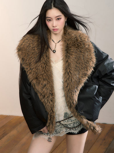 Large Fur Collar Down Jacket VIA0352