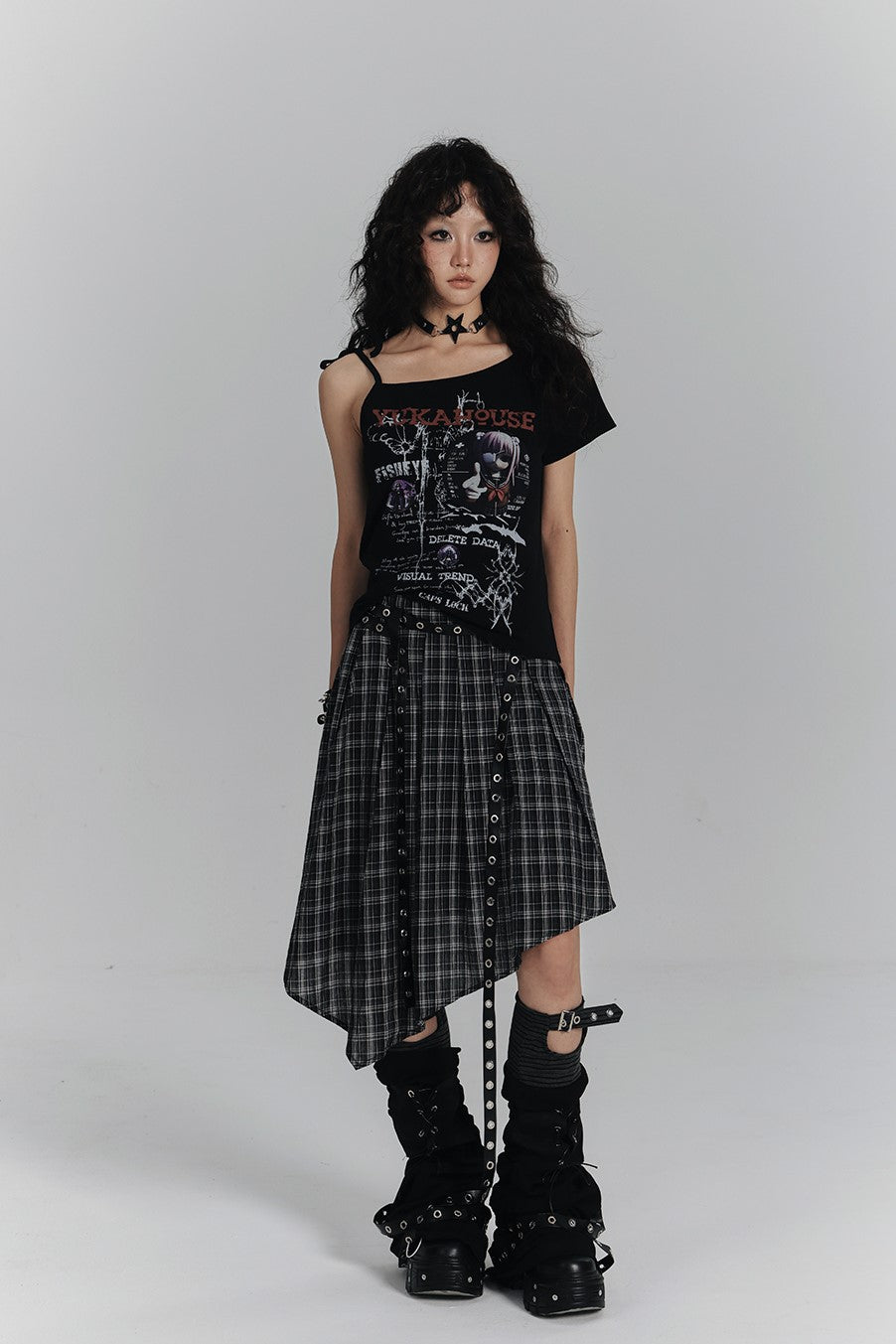 Punk Printed Short-sleeved T-shirt KIN0131