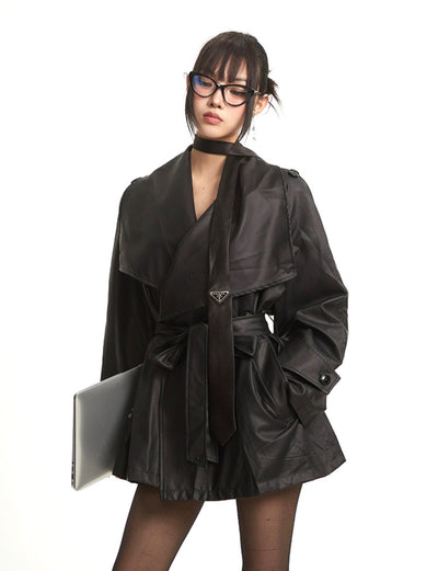 British Style Lapel Trench Coat UNC0273