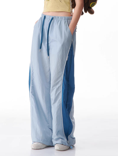 Contrast Color Wide Leg Quick-drying Sports Casual Pants ZIZ0103