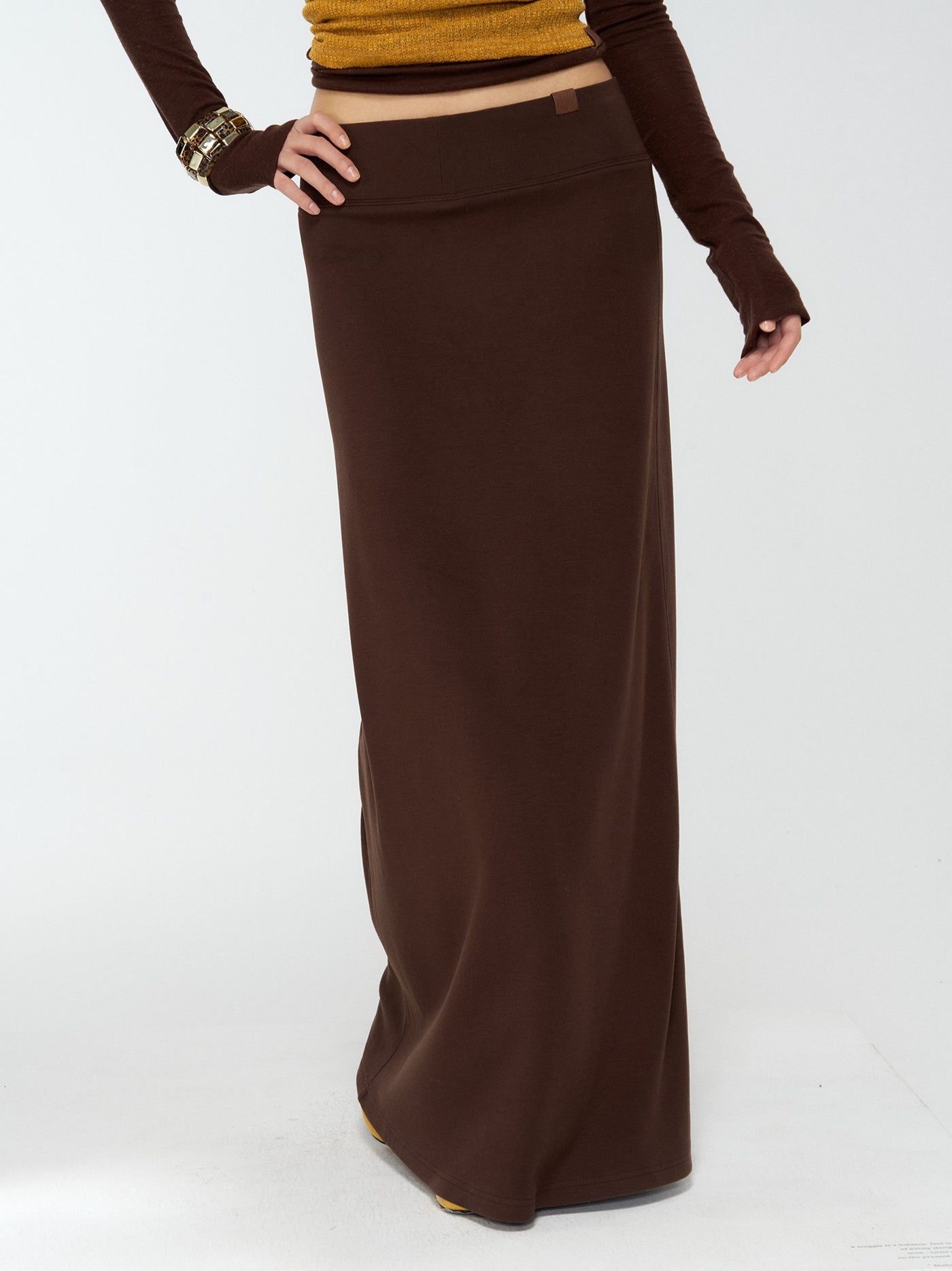 Brown Lazy Style Slimming Skirt 4MU0177