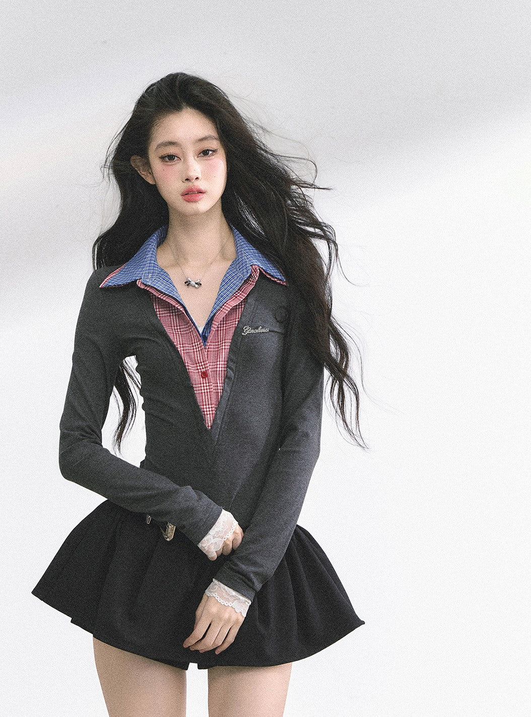 Fake Two-piece Long-sleeved T-shirt DIA0526