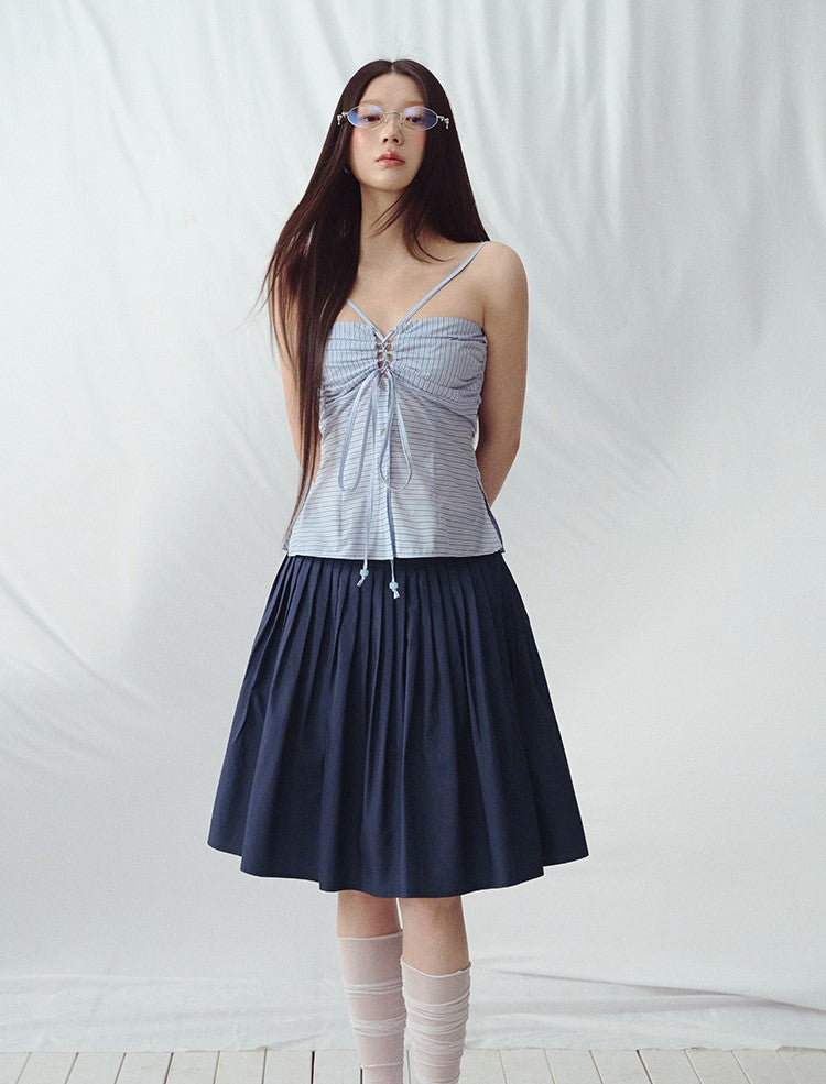 Cross Strap Hollow Striped Camisole LAL0220