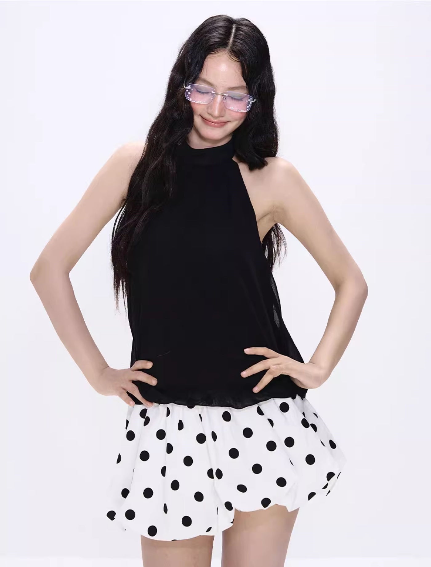 Polka Dot Puffy Skirt NEC0215
