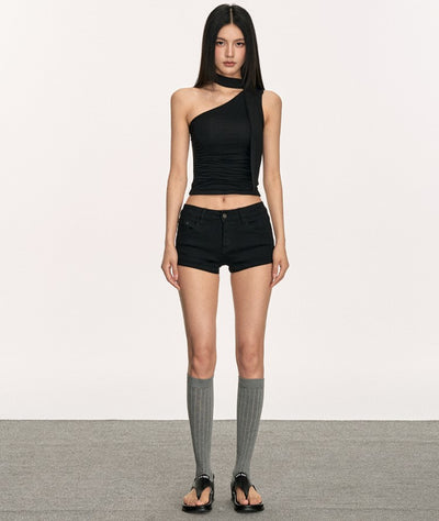 Layer Asymmetrical Oblique Shoulder Top ANA0007