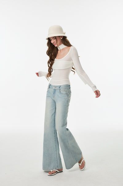 Halter Scarf Base Long-Sleeved T-Shirt 4MU0155