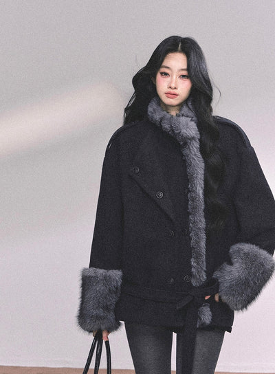 French Luxury Suit Fur Coat DIA0647