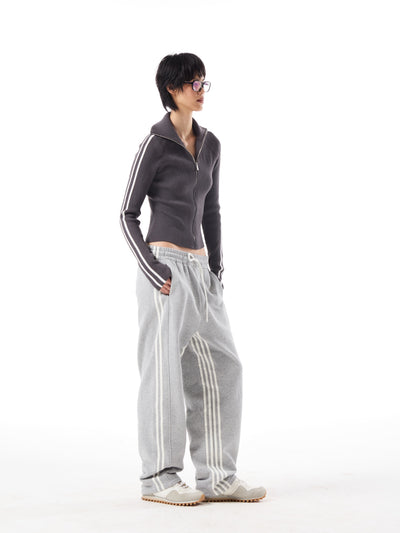 Stand Collar Skinny Zipper Sweater AOA0042