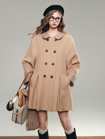 High-Proportion Wool Chestnut Brown Coat GRO0076