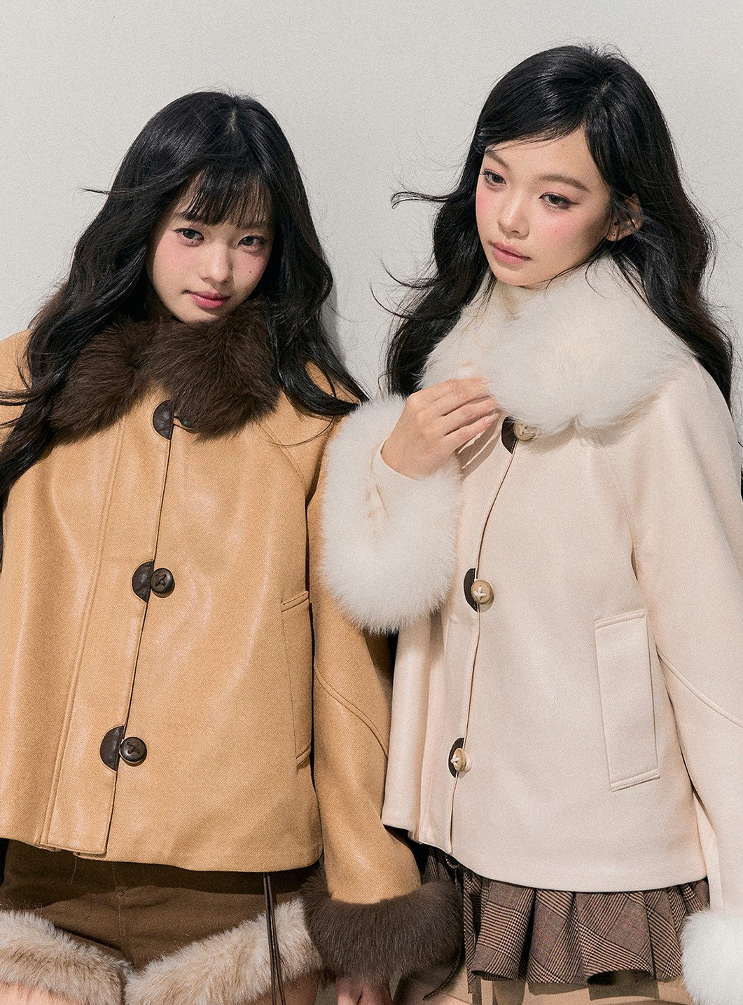 Fur Collar Plush Coat DIA0770