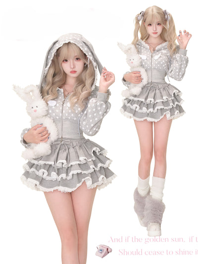 Polka Dot Bunny Jacket/Cake Skirt SER0193