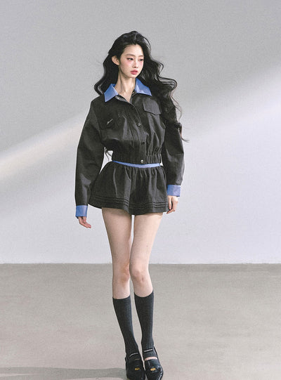 British Urban Workwear Jacket/Short Skirt DIA0571