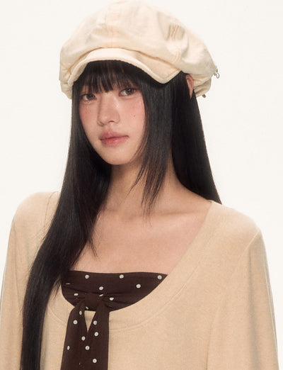 Polka Dot Bow Long-sleeved Top WEE0089