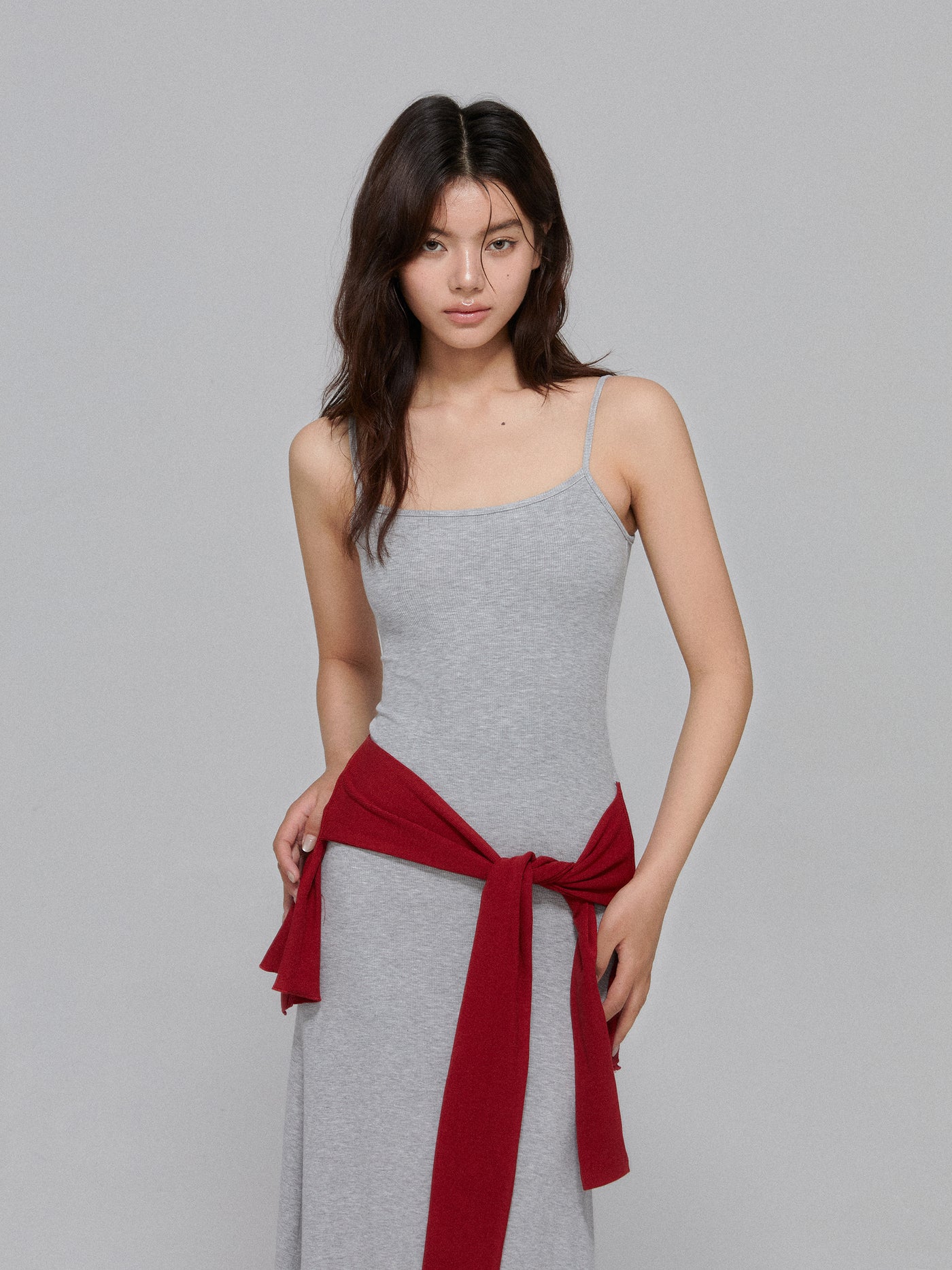 Fake Two-piece Suspender Dress APE0369