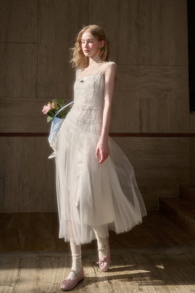 Puffy Tulle Mesh Suspender Dress GRO0130