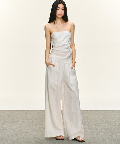 White Tube Top/Wrapped Pants ANA0067