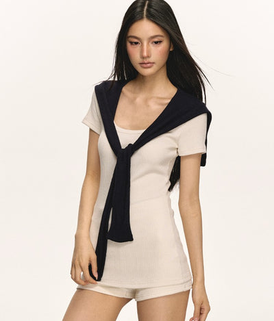 Temperament Slim Short-sleeved Top/Shorts ANA0025