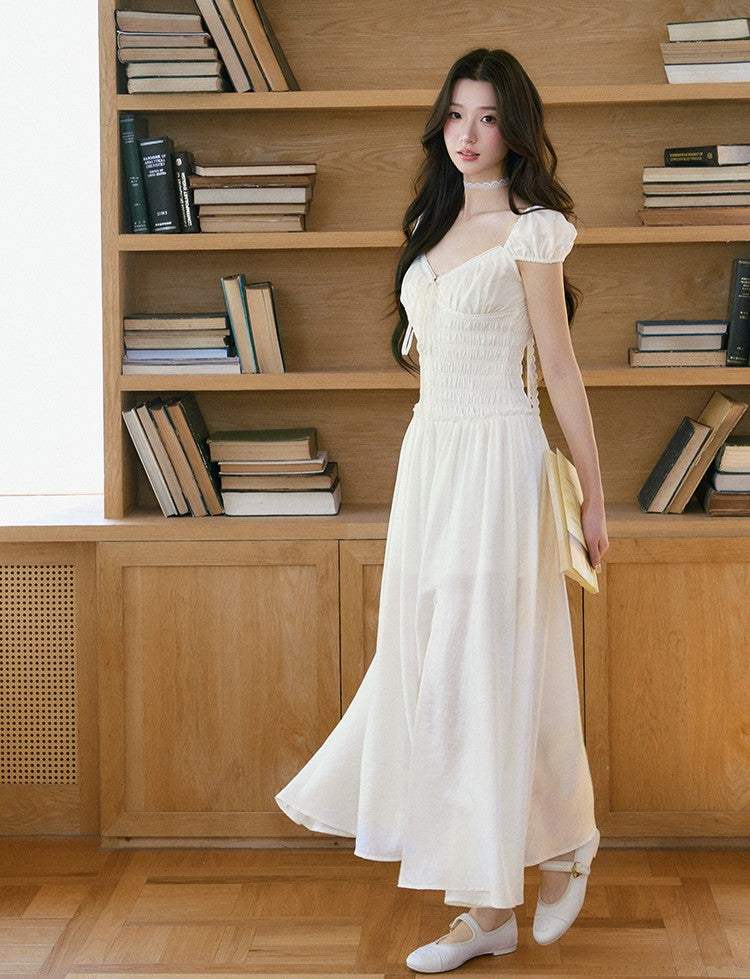 Elegant V-neck Slit Long Dress LAL0218