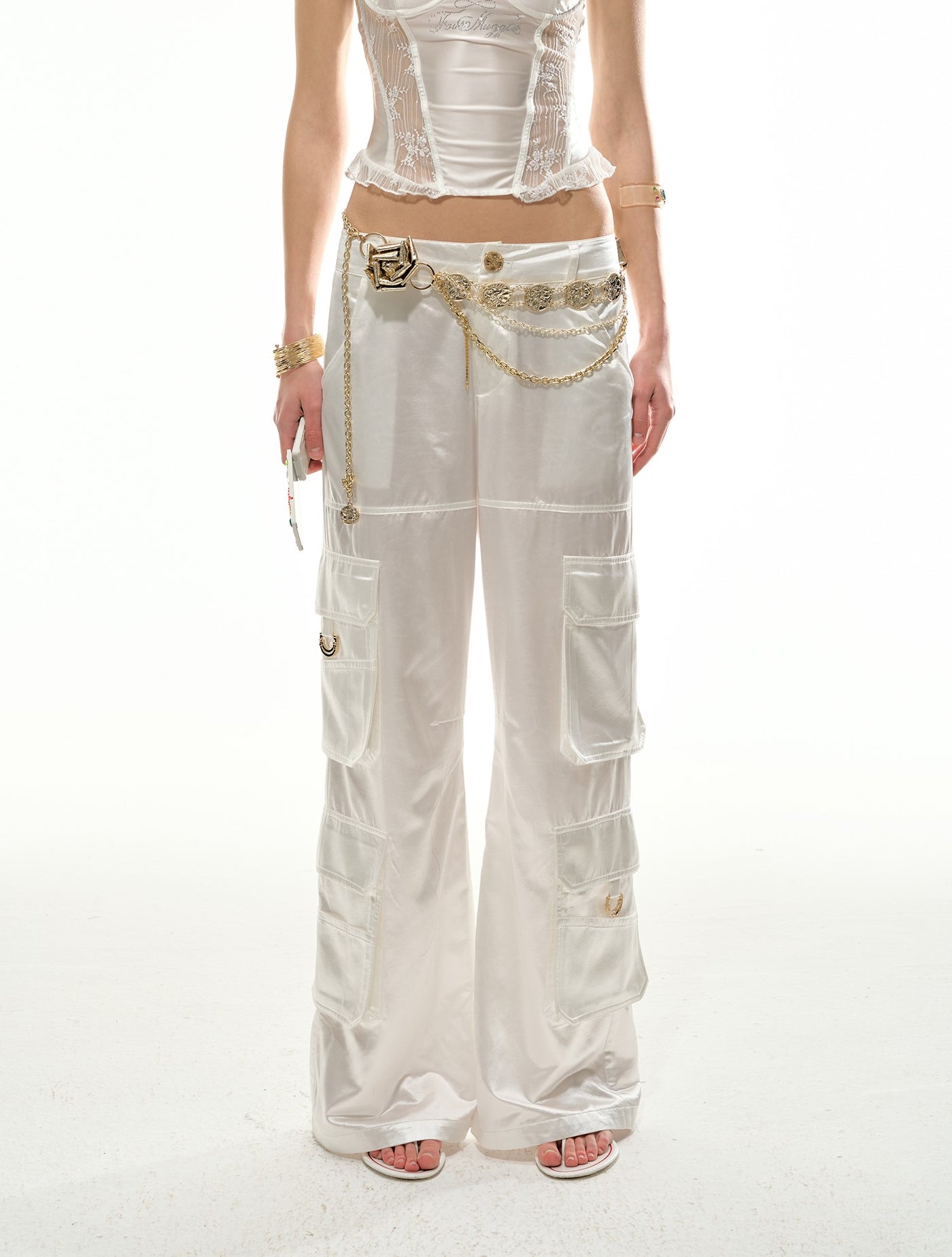 Platinum Wide-leg Workwear Pants 4MU0113