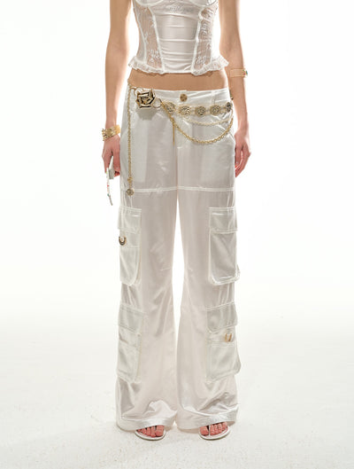 Platinum Wide-leg Workwear Pants 4MU0113