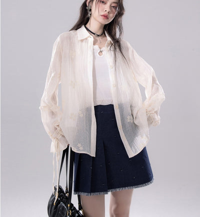 Cloud Yarn Embroidered Shirt COT0248