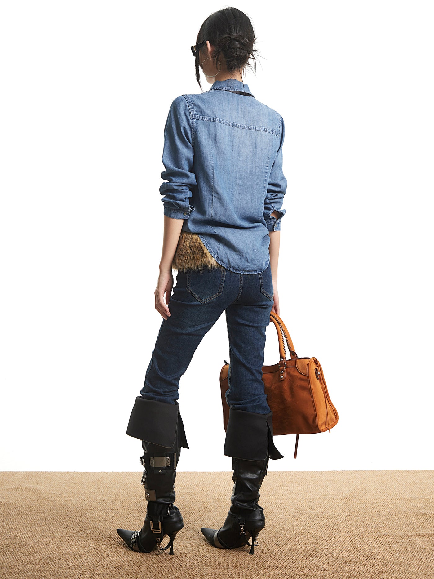 Retro Slim Fit Flared Skinny Jeans UNC0313