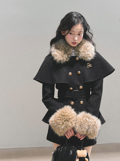 Snow Country Fur Collar Coat/Skirt DIA0755